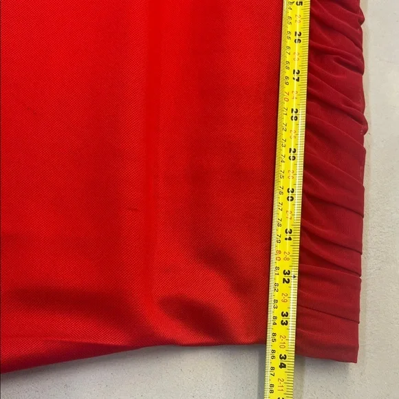 Versace Collection Red Ruched Mini Dress - Picture 7 of 9